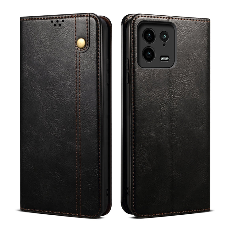 Oil Wax Crazy Horse Texture Leather Phone Case, For Xiaomi 13 Pro, For Samsung Galaxy S23 5G, For Samsung Galaxy S23+ 5G