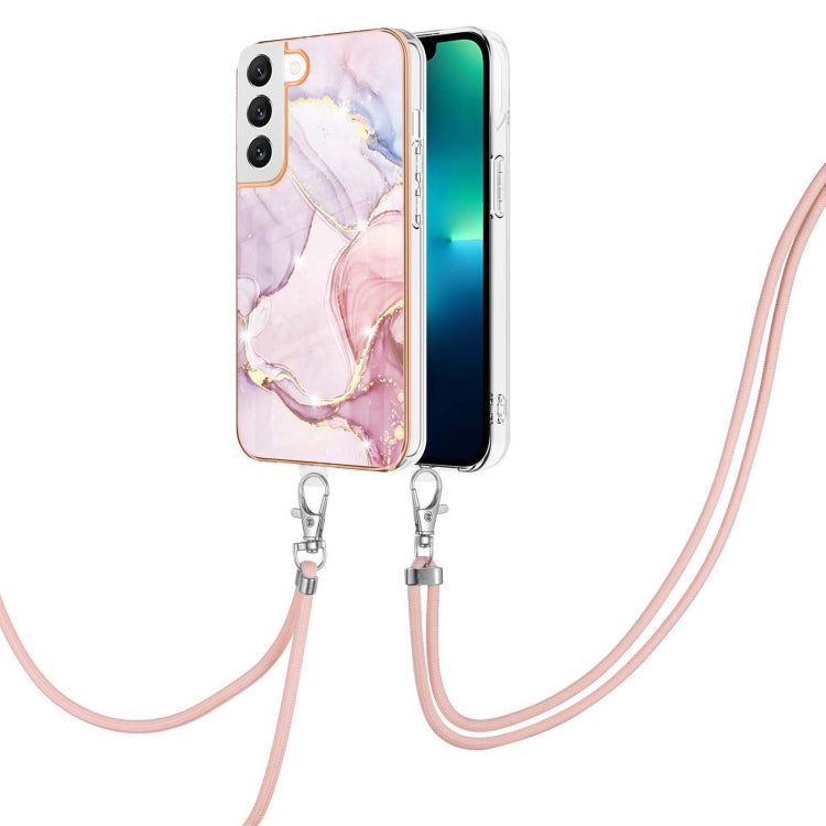 Electroplating Marble Dual-side IMD TPU Phone Case with Lanyard