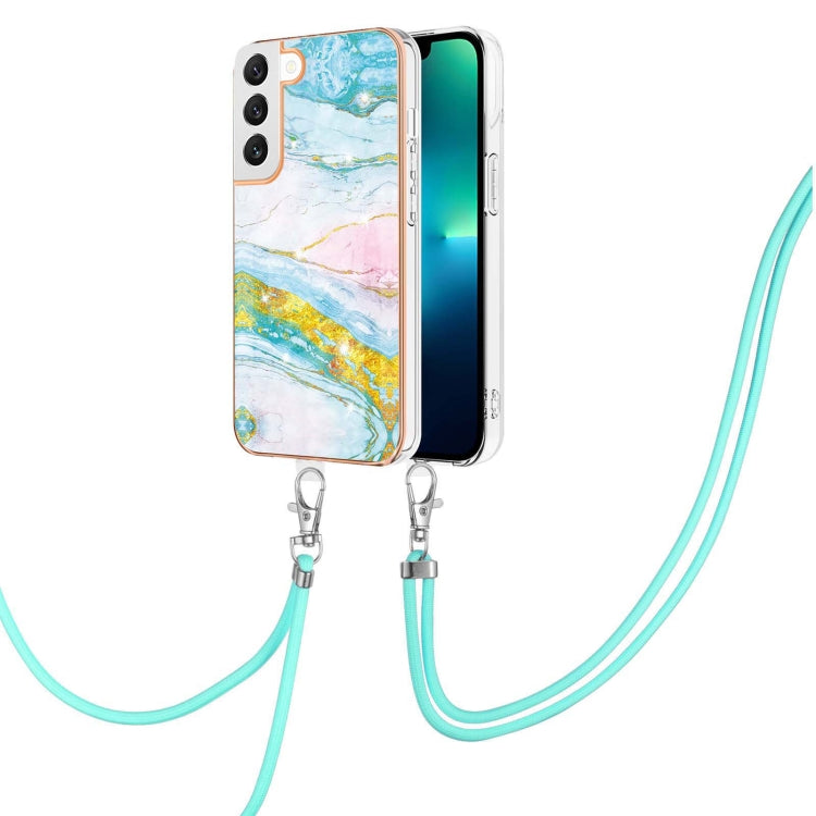 Electroplating Marble Dual-side IMD TPU Phone Case with Lanyard