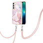 Electroplating Marble Dual-side IMD TPU Phone Case with Lanyard