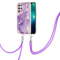 Electroplating Marble Dual-side IMD TPU Phone Case with Lanyard