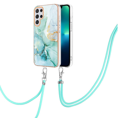 Electroplating Marble Dual-side IMD TPU Phone Case with Lanyard