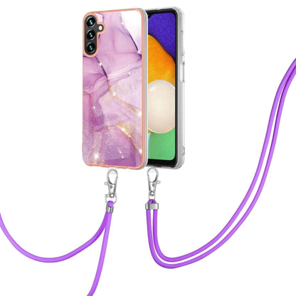 Electroplating Marble Dual-side IMD TPU Phone Case with Lanyard