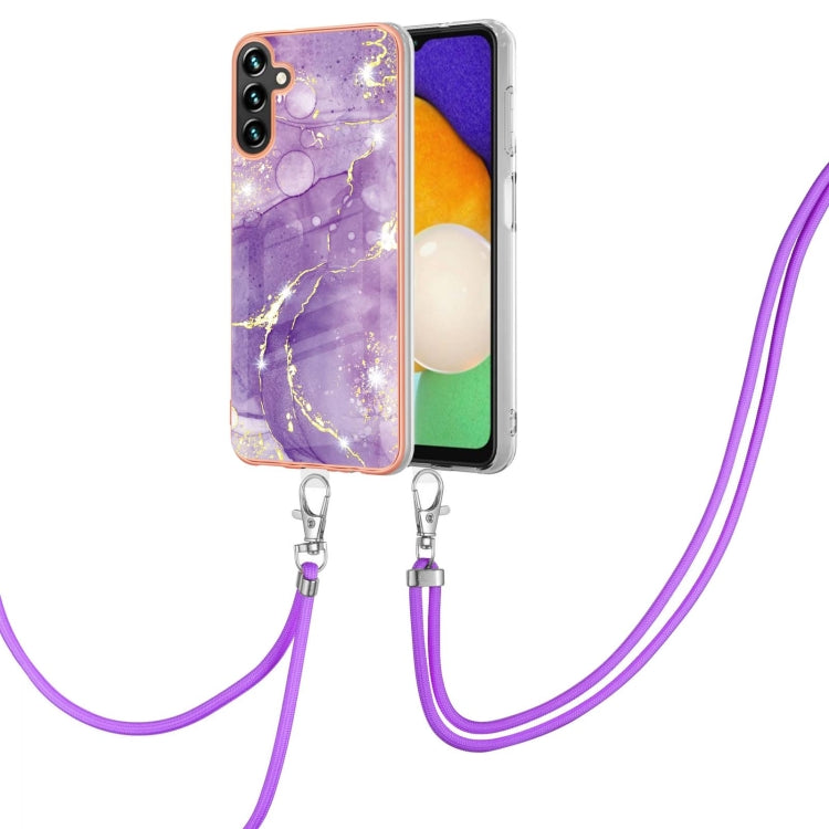 Electroplating Marble Dual-side IMD TPU Phone Case with Lanyard