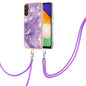 Electroplating Marble Dual-side IMD TPU Phone Case with Lanyard