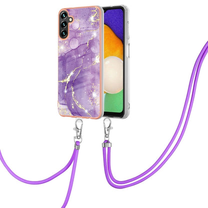 Electroplating Marble Dual-side IMD TPU Phone Case with Lanyard