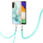 Electroplating Marble Dual-side IMD TPU Phone Case with Lanyard