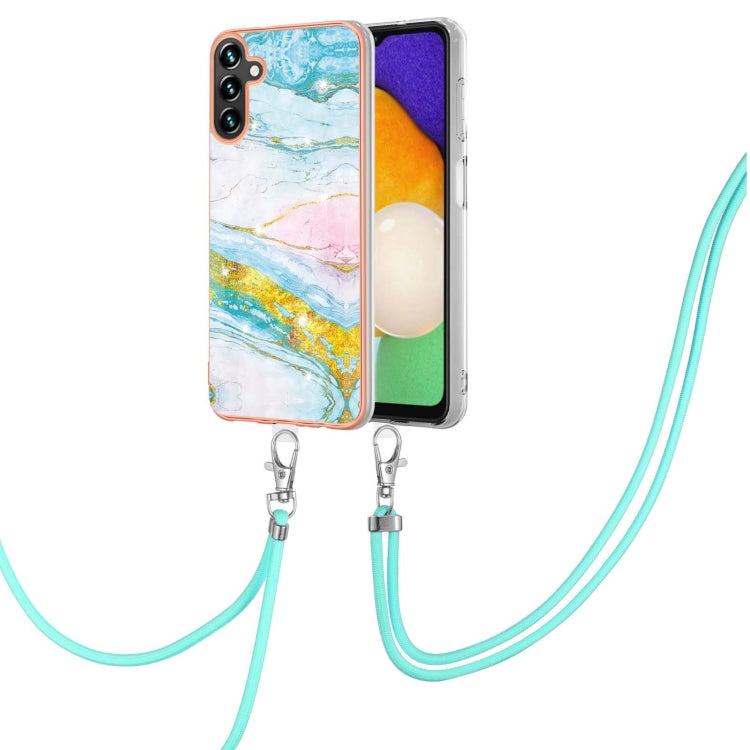 Electroplating Marble Dual-side IMD TPU Phone Case with Lanyard