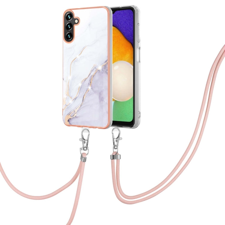 Electroplating Marble Dual-side IMD TPU Phone Case with Lanyard