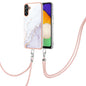 Electroplating Marble Dual-side IMD TPU Phone Case with Lanyard