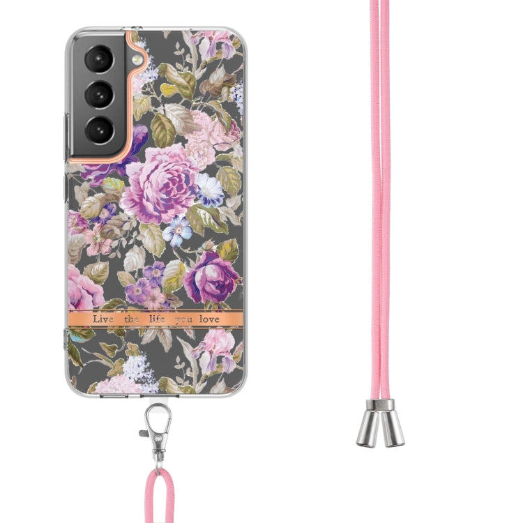 Flowers and Plants Series IMD TPU Phone Case with Lanyard