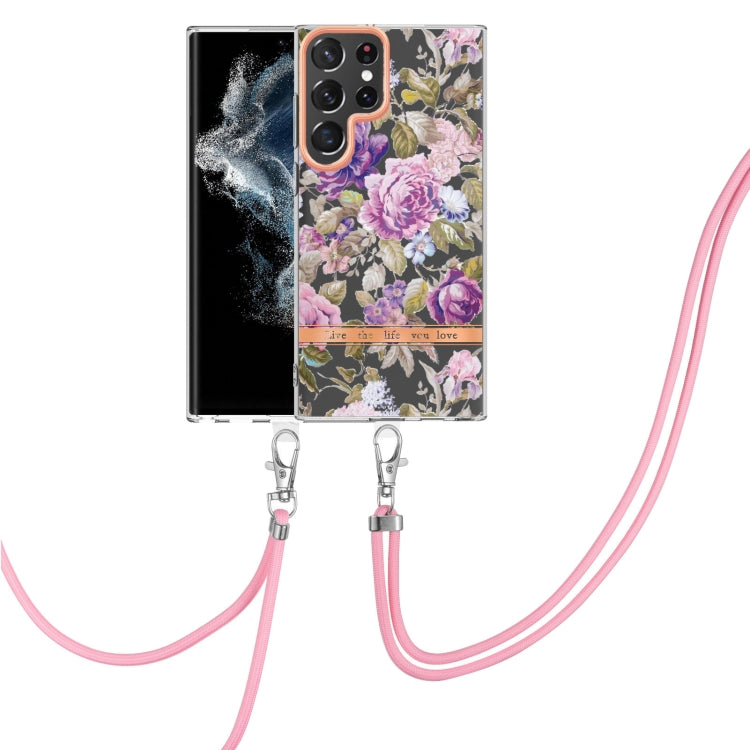 Flowers and Plants Series IMD TPU Phone Case with Lanyard