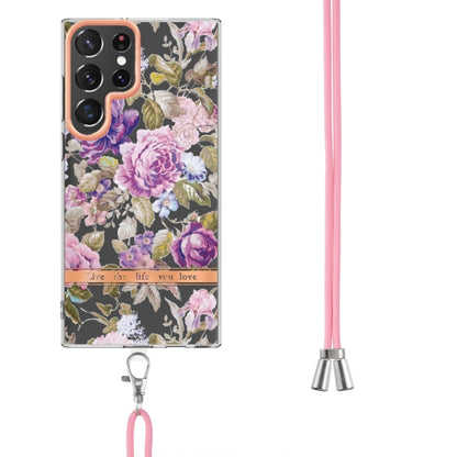 Flowers and Plants Series IMD TPU Phone Case with Lanyard