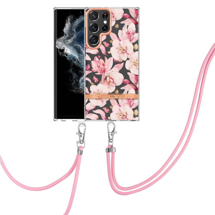 Flowers and Plants Series IMD TPU Phone Case with Lanyard