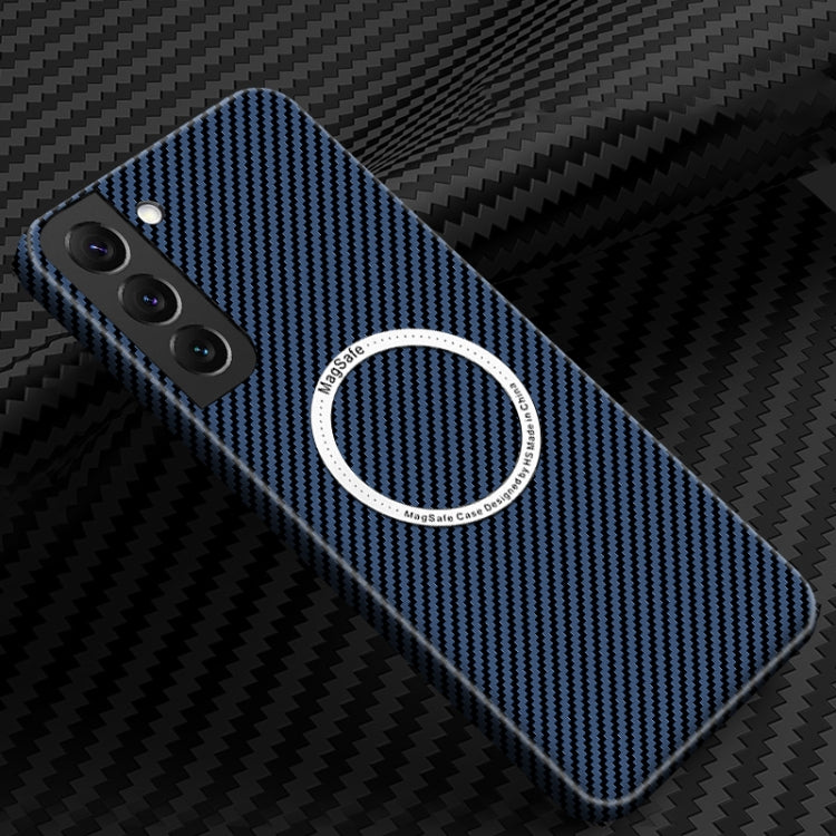 Carbon Fiber Texture MagSafe Magnetic Phone Case, For Samsung Galaxy S23 5G, For Samsung Galaxy S23+ 5G, For Samsung Galaxy S23 Ultra 5G