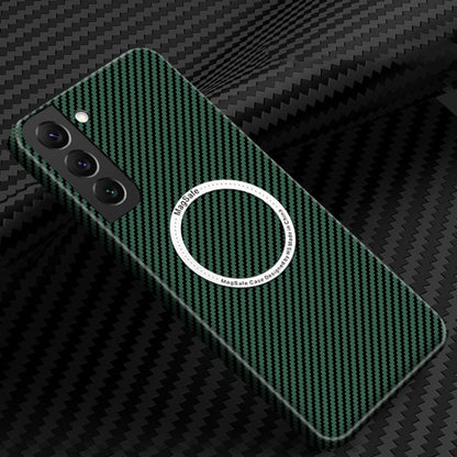 Carbon Fiber Texture MagSafe Magnetic Phone Case, For Samsung Galaxy S23 5G, For Samsung Galaxy S23+ 5G, For Samsung Galaxy S23 Ultra 5G