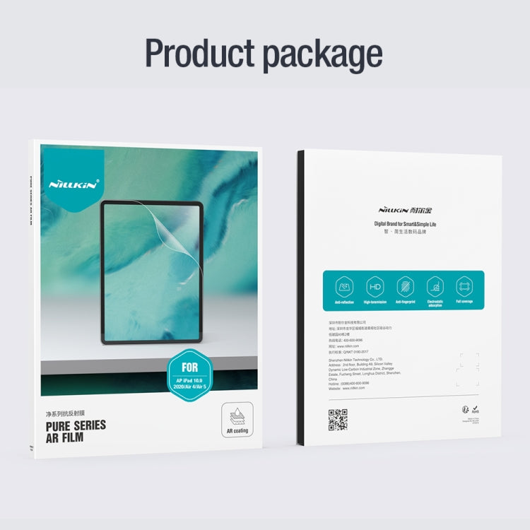 NILLKIN Net Series Anti-Reflection Tempered Film, For iPad Air 5 2020 10.9/Air 4 2021, For iPad Pro 11 2020/2021/2022, For iPad 10th Gen 10.9 2022