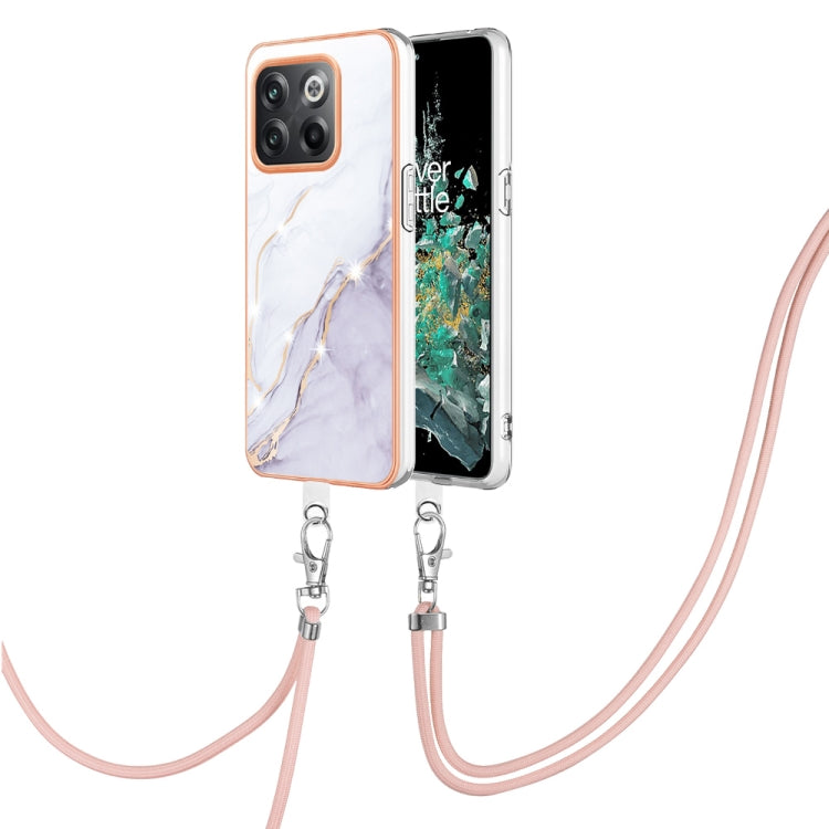 Electroplating Marble Dual-side IMD Phone Case with Lanyard, Series 2