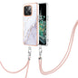 Electroplating Marble Dual-side IMD Phone Case with Lanyard, Series 2