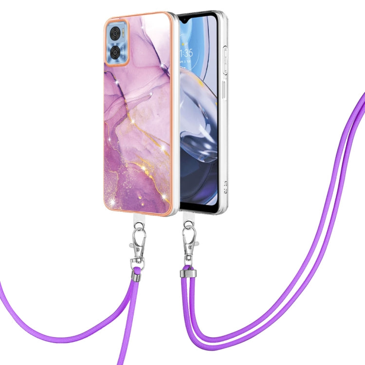 Electroplating Marble Dual-side IMD Phone Case with Lanyard, Series 2