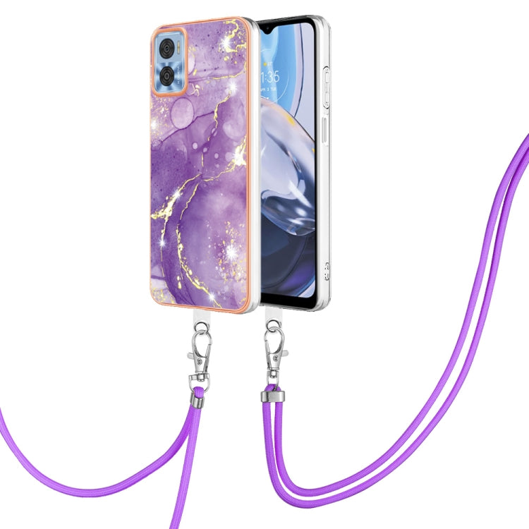 Electroplating Marble Dual-side IMD Phone Case with Lanyard, Series 2