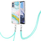 Electroplating Marble Dual-side IMD Phone Case with Lanyard, Series 2