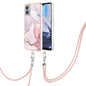 Electroplating Marble Dual-side IMD Phone Case with Lanyard, Series 2