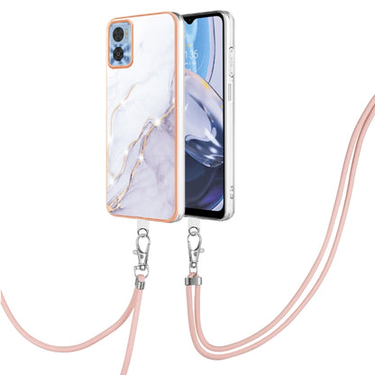 Electroplating Marble Dual-side IMD Phone Case with Lanyard, Series 2