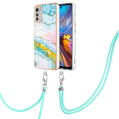 Electroplating Marble Dual-side IMD Phone Case with Lanyard, For OnePlus 10T 5G / Ace Pro, For Motorola Moto E22, For Motorola Moto E32 4G / E32s, For OPPO A17