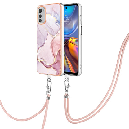 Electroplating Marble Dual-side IMD Phone Case with Lanyard, For OnePlus 10T 5G / Ace Pro, For Motorola Moto E22, For Motorola Moto E32 4G / E32s, For OPPO A17