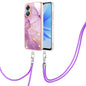 Electroplating Marble Dual-side IMD Phone Case with Lanyard, Series 1