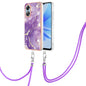 Electroplating Marble Dual-side IMD Phone Case with Lanyard, Series 1