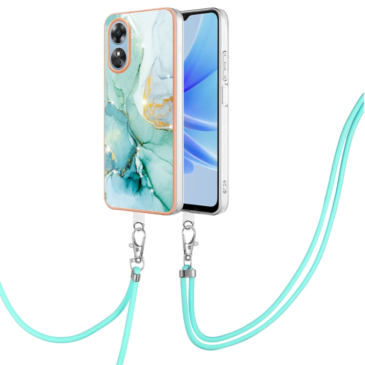 Electroplating Marble Dual-side IMD Phone Case with Lanyard, For OnePlus 10T 5G / Ace Pro, For Motorola Moto E22, For Motorola Moto E32 4G / E32s, For OPPO A17