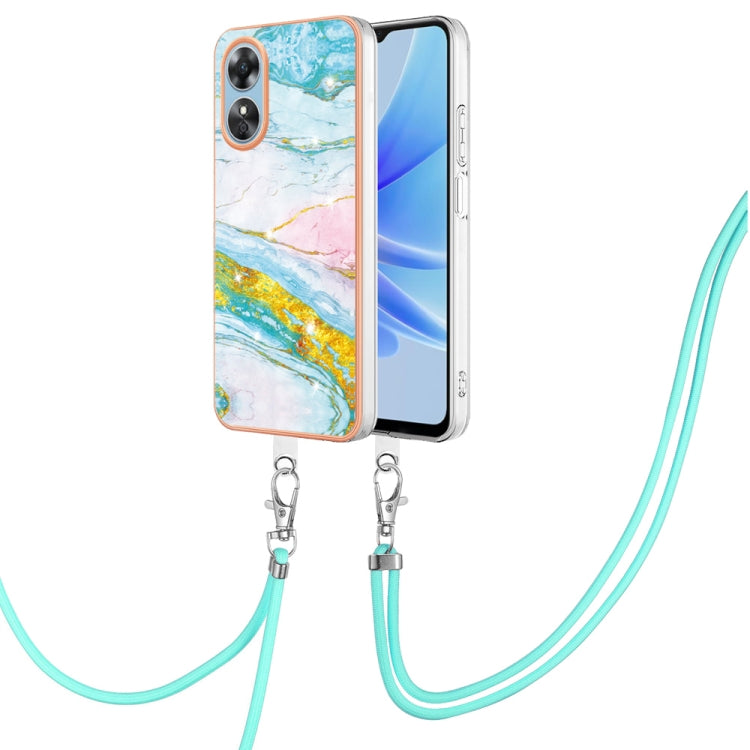 Electroplating Marble Dual-side IMD Phone Case with Lanyard, Series 1