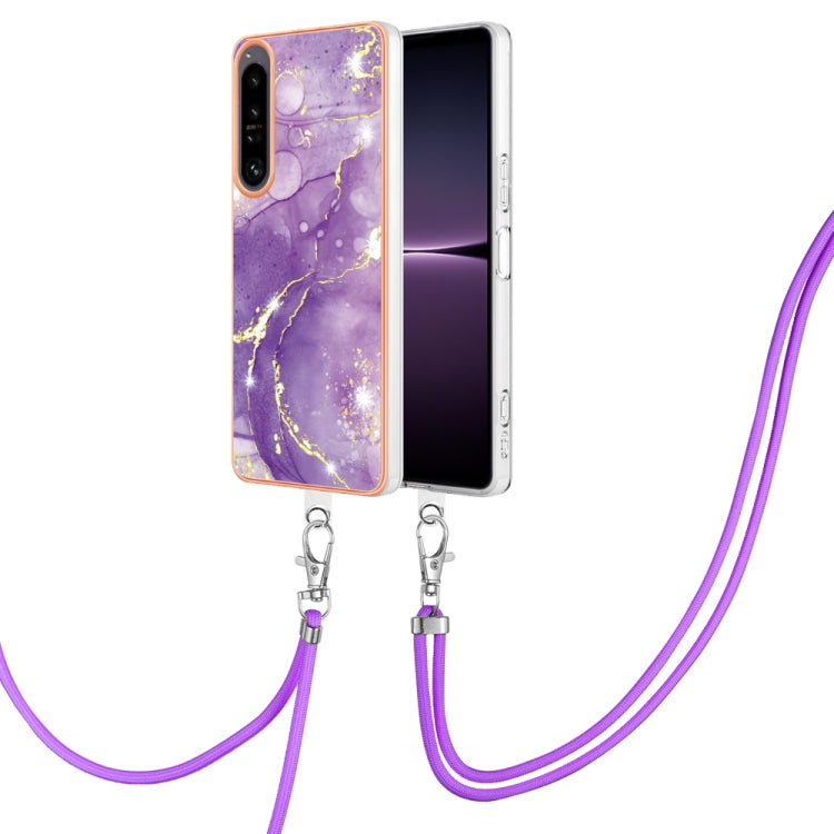 Electroplating Marble Dual-side IMD Phone Case with Lanyard, Series 1