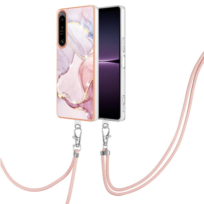 Electroplating Marble Dual-side IMD Phone Case with Lanyard, Series 1