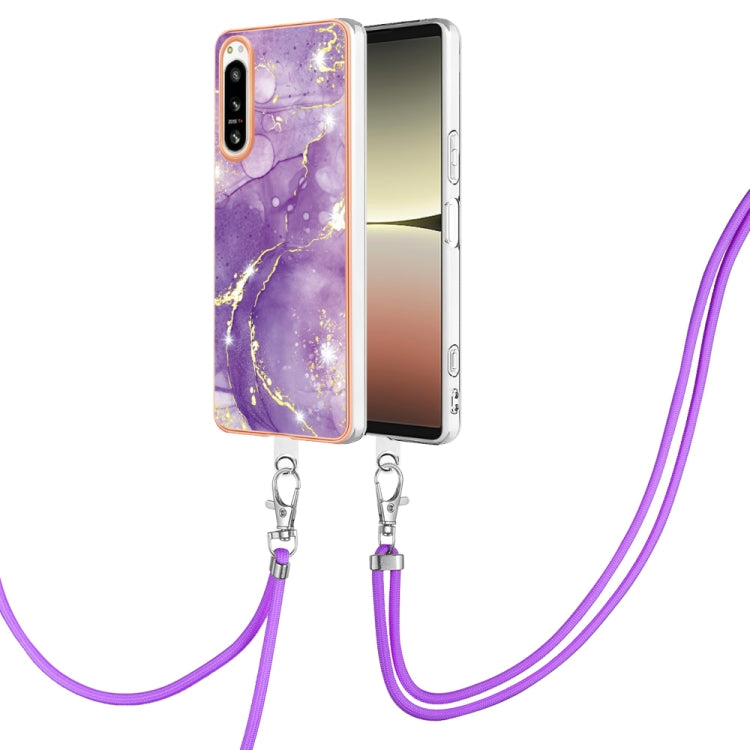 Electroplating Marble Dual-side IMD Phone Case with Lanyard, Series 2