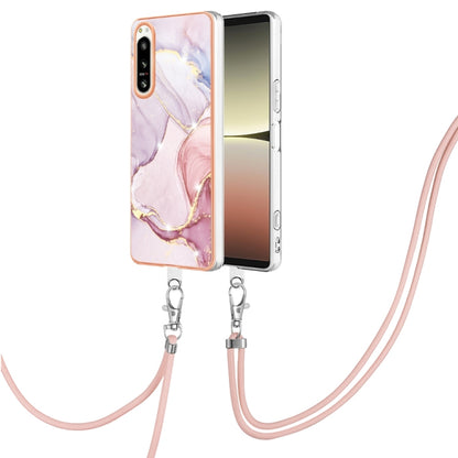 Electroplating Marble Dual-side IMD Phone Case with Lanyard, Series 2