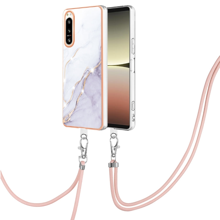 Electroplating Marble Dual-side IMD Phone Case with Lanyard, Series 2