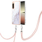 Electroplating Marble Dual-side IMD Phone Case with Lanyard, Series 2