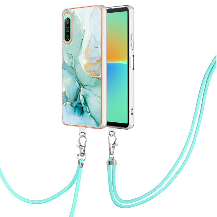 Electroplating Marble Dual-side IMD Phone Case with Lanyard, Series 3