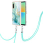 Electroplating Marble Dual-side IMD Phone Case with Lanyard, Series 3