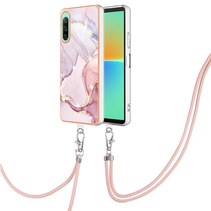 Electroplating Marble Dual-side IMD Phone Case with Lanyard, Series 3