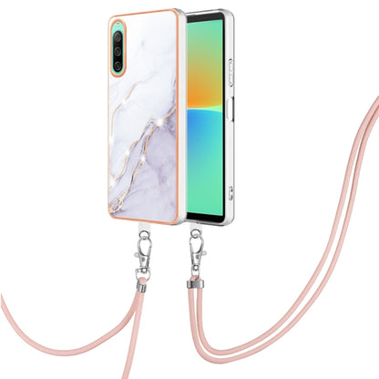 Electroplating Marble Dual-side IMD Phone Case with Lanyard, Series 3