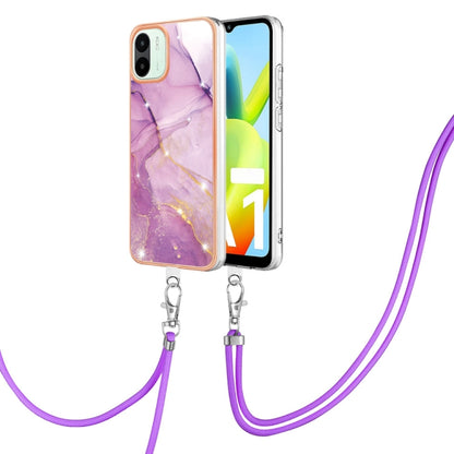 Electroplating Marble Dual-side IMD Phone Case with Lanyard, Series 2