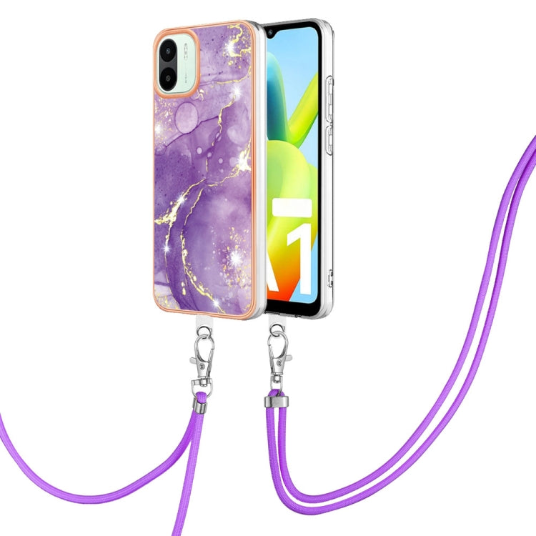 Electroplating Marble Dual-side IMD Phone Case with Lanyard, Series 2