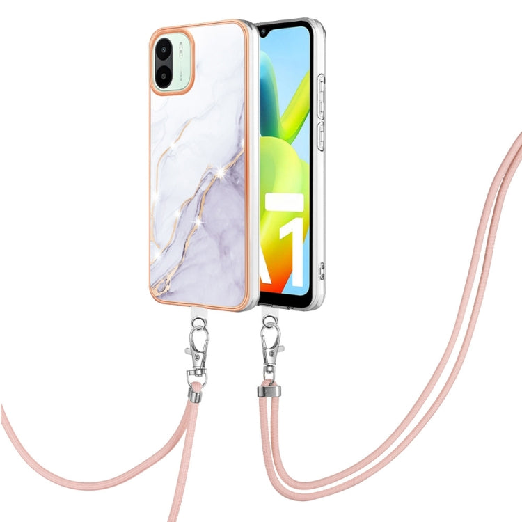 Electroplating Marble Dual-side IMD Phone Case with Lanyard, Series 2