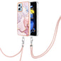 Electroplating Marble Dual-side IMD Phone Case with Lanyard, Series 2