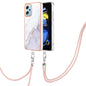 Electroplating Marble Dual-side IMD Phone Case with Lanyard, Series 2