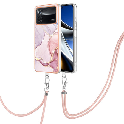 Electroplating Marble Dual-side IMD Phone Case with Lanyard, For Xiaomi Redmi Note 11T Pro / Note 11T Pro+, For Xiaomi Poco M4 Pro 4G, For Xiaomi Poco X4 Pro 5G